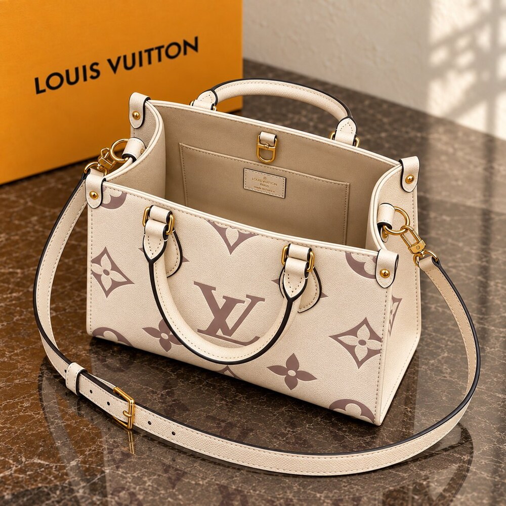 Louis Vuitton OnTheGo PM Creme Tote - Picture 4 of 6